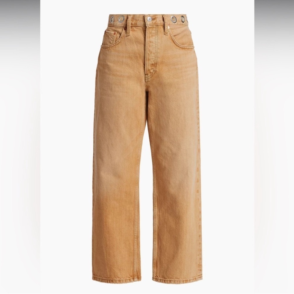 NWT Re/Done originals 90’s Loose Crop size 27 tan with metal
Grommets - Picture 4 of 11